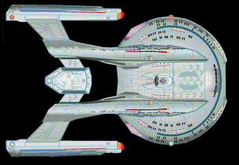 The Akira-class USS Endeavour, top view