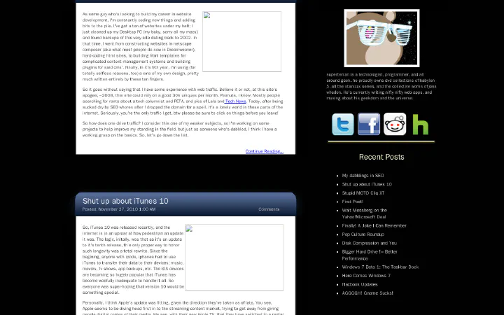 superterran blog 2011 screenshot