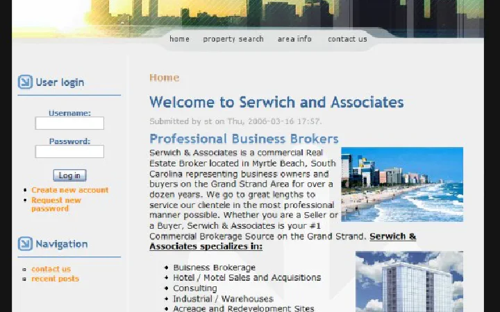 Serwich & Associates screenshot