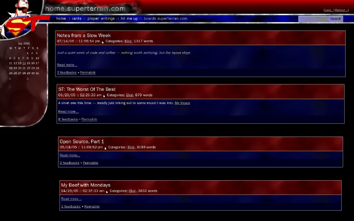 superterran.com 2005 screenshot