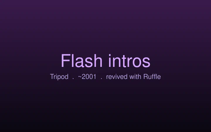 Flash intros screenshot