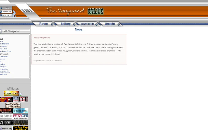The Vanguard Online screenshot