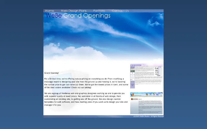 WeBe Grand Openings screenshot